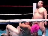 Heavy Chicks Give This Midget A Blowjob