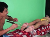 Asian Boy Rave Tied and Tickled