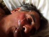 Older guys face cum