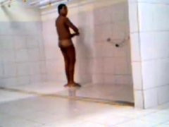 caught a guy turned on in gym shower