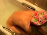 spying on my mom playing with her soaped pussy