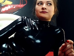 Amateur Cdin Latex Dildoing